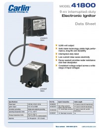 Model 41800 Electronic Ignitors - Data Sheet