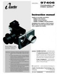 97406 Combustion Air Intake System Instruction Manual