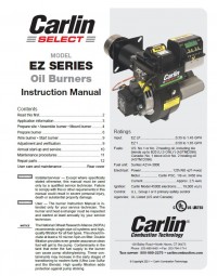 Carlin Select Burner Installation and Operation Manual