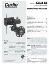 G3B Gas Burner Instruction Manual
