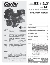 EZ 123 Oil Burner Instruction Manual
