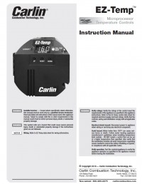 EZ-Temp Temperature Control - Instruction Manual