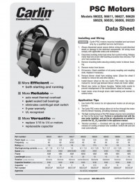 PSC Motors - Data Sheet