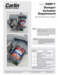 Siemens SQN71 Damper Actuator Supplement